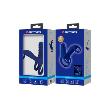 Pretty Love - Elish Anillo Vibrador Con Extensión Azul | Vybes.it