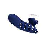 Pretty Love - Altaf Anillo Vibrador Con Funda De Silicona Azul |