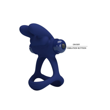 Pretty Love - Francisco Doble Anillo Vibrador Rabbit Azul | Vybes.it