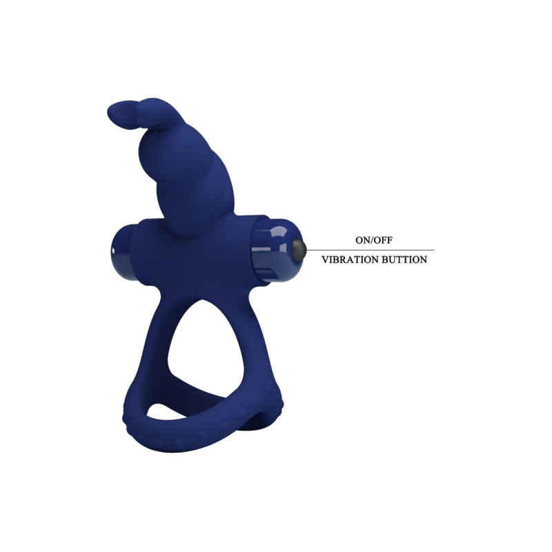 Pretty Love - Luchito Doble Anillo Vibrador Rabbit Azul | Vybes.it