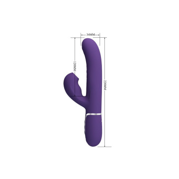 Pretty Love - Perlita Vibrador Punto G 3 En 1 Multifunción Morado |