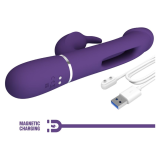 PRETTY LOVE - KAMPAS VIBRADOR RABBIT 3 EN 1 MULTIFUNCIÓN CON LENGUA VIOLETA