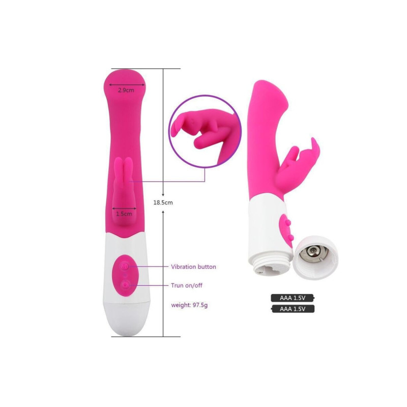 ARMONY - VIBRATEUR & STIMULATEUR LAPIN G SPOT 10 VITESSES ROSE - ARMO…