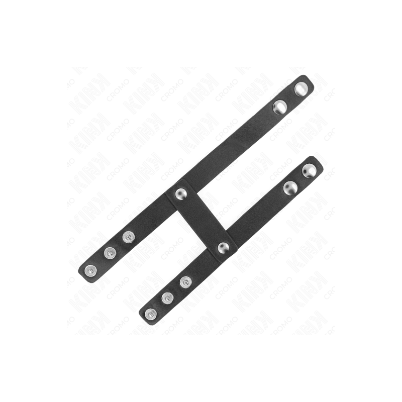 KINK - VERSTELLBARER DOPPELTER PENISRING AUS LEDER - KINK RING POWER…