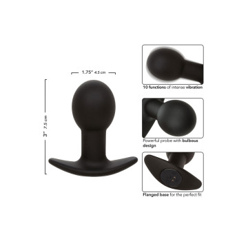 Calexotics - Rock Bottom Anal Plug 10 Vibrazioni Silicone Nero |
