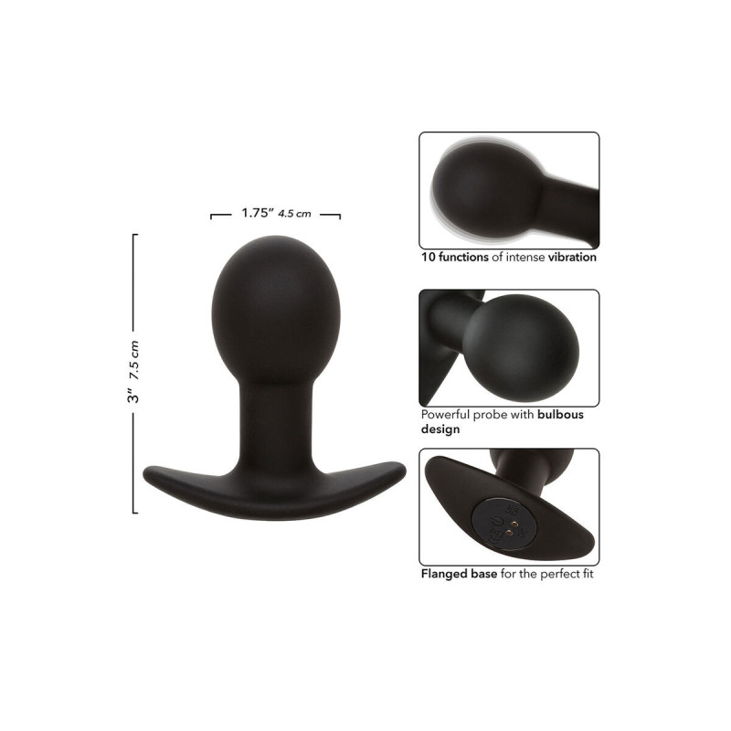 Calexotics - Rock Bottom Plug Anal 10 Vibraciones Silicona Negro |