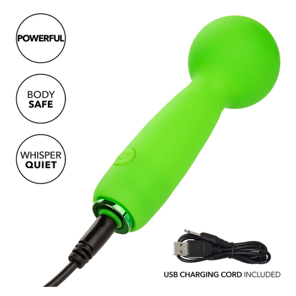 CALEXOTICS - NEON VIBES THE BUBBLY VIBE MINI-MASSAGER 10 VIBRATIONEN GRÜN