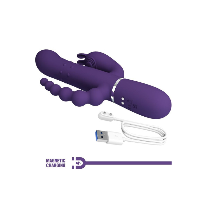 Pretty Love - Cammy Triple Vibrador Multifunción 4 En 1 Morado |