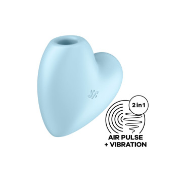 Satisfyer - Cutie Heart Estimulador Y Vibrador Azul | Vybes.it