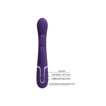 Pretty Love - Shania Triple Vibrador Rabbit Multifunción Morado |
