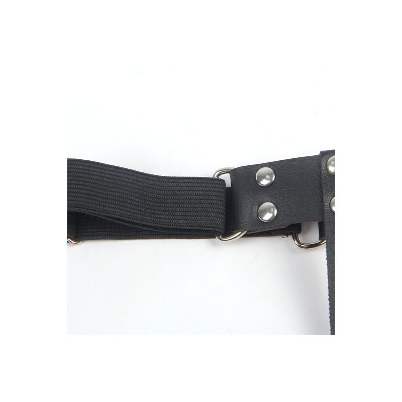 SUBBLIME - 953744 ADJUSTABLE LEATHER PUNK GARTER BLACK ONE SIZE - SUB…