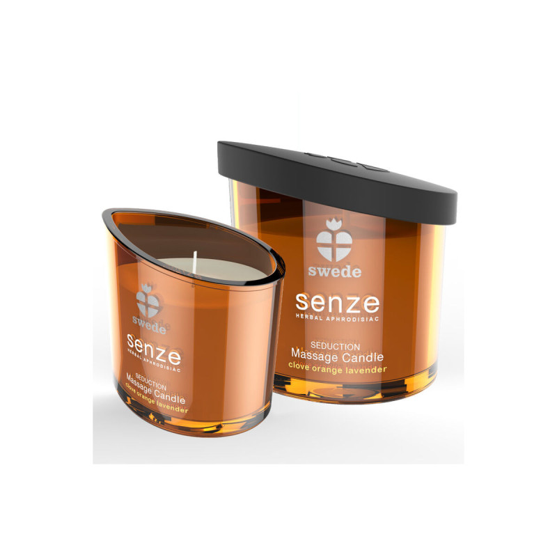 SWEDE - SENZE SEDUCTION MASSAGEKERZE - NELKE, ORANGE, LAVENDEL - Mass…