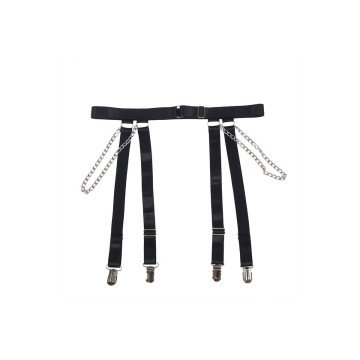 Subblime - 954260 Körper Mit Ketten + Strumpfgürtel Schwarz S/M |