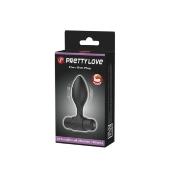 Pretty Love - Vibra Butt Plug Anal 10 Vibraciones Negro | Vybes.it