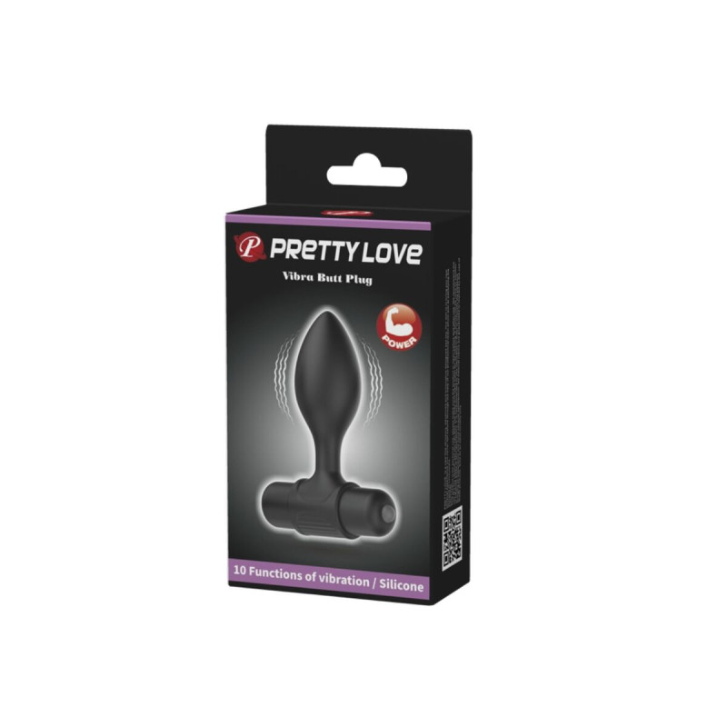 Pretty Love - Vibra Butt Plug Anal 10 Vibraciones Negro | Vybes.it