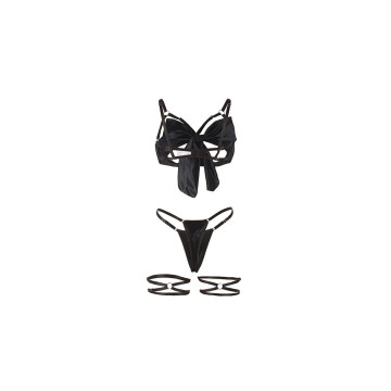 Subblime - 955199 Ensemble Soutien - Gorge Avec Nœud Noir Réglable