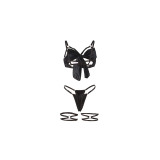 Subblime - 955199 Ensemble Soutien - Gorge Avec Nœud Noir Réglable