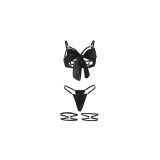Subblime - 955205 Ensemble Soutien - Gorge Avec Nœud Noir Réglable