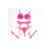 Subblime - 955359 Set Sujetador Con Encaje Y Ligueros Rosa Y Morado