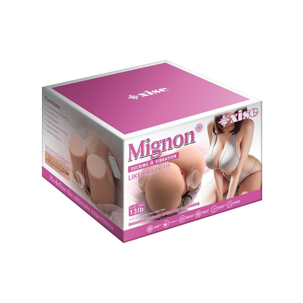 XISE - MIGNON SUCKING MASTURBADOR VAGINA REALÍSTICO CON VIBRACIÓN Y SUCCIONADOR Y CONTROL REMOTO 6 KG