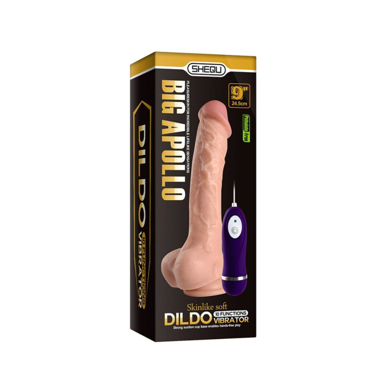 Shequ - Apolo Dildo Vibrador Con Control Remoto 24,5 Cm | Vybes.it