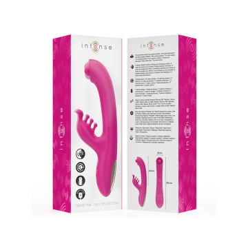 Intense - Christina Vibrateur Lapin Multifonction 22,5 Cm Rose |
