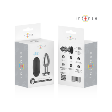 Intense - Plug Anal 10 Vibraciones Metal Con Control Remoto M |