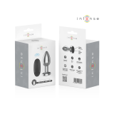 Intense - Plug Anal 10 Vibraciones Metal Con Control Remoto L |