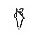 MOB - DNGEON BLACK CROSSED PENIS HARNESS ONE SIZE - Men's Harnesses