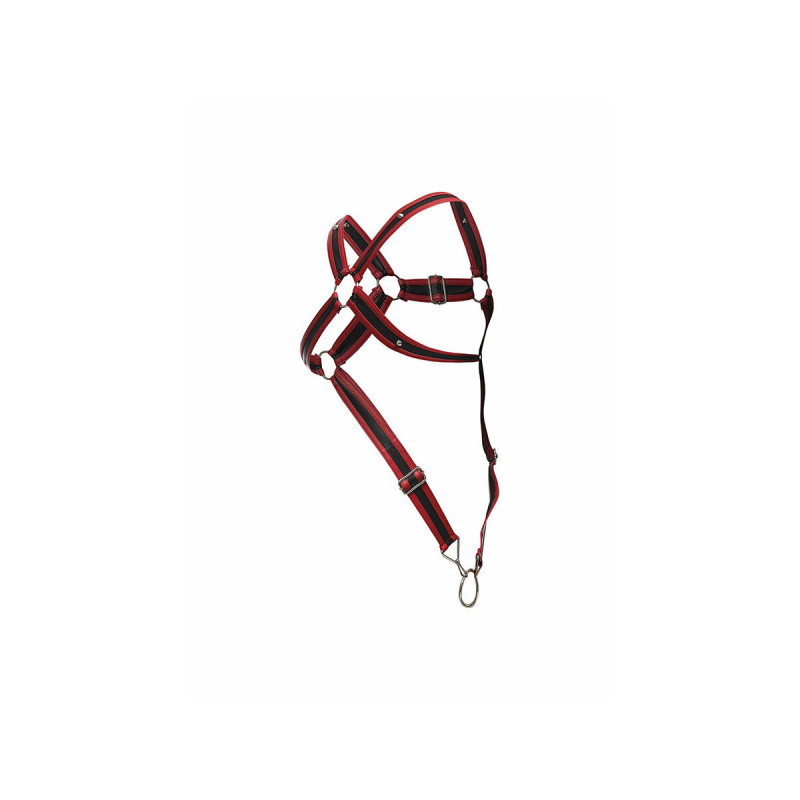 MOB - HARNAIS PÉNIS CROISE ROUGE DNGEON TAILLE UNIQUE - Harnais pour…