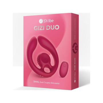 Snail Vibe - Gizi Dúo Estimulador De Parejas Control Remoto Burdeos