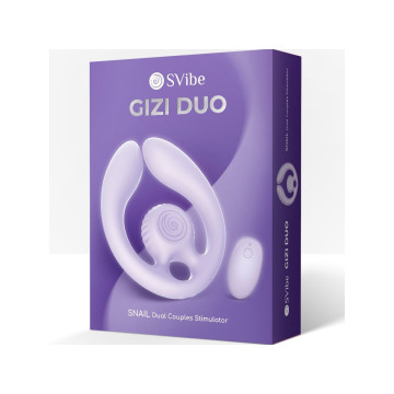 Snail Vibe - Gizi Dúo Estimulador De Parejas Control Remoto Lila |