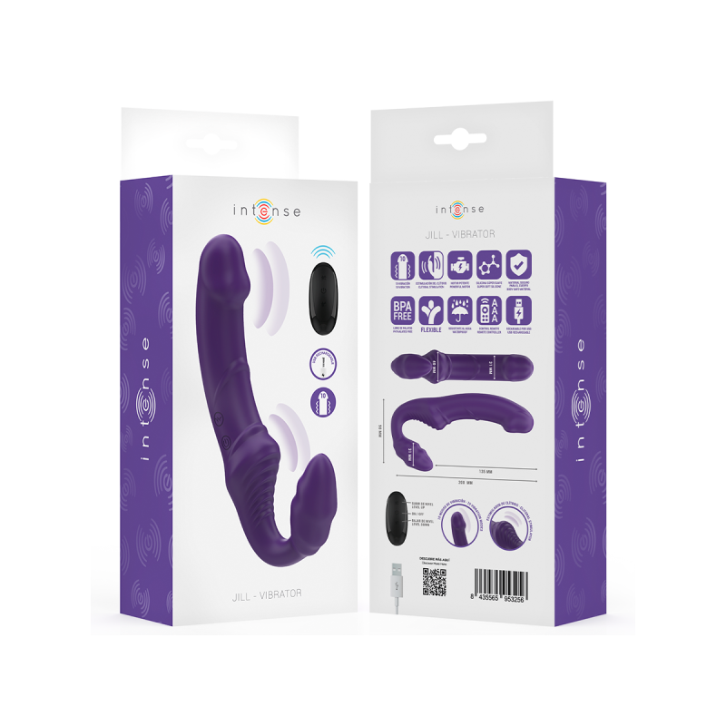 Intense - Jill Vibrador Doble 20 Cm Violeta Control Remoto |