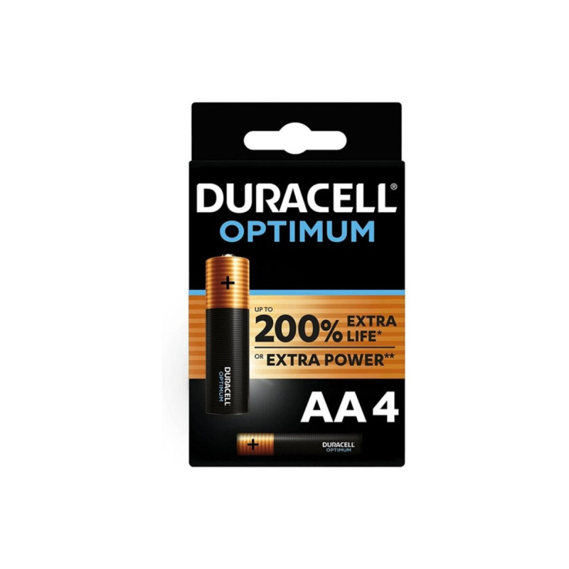 DURACELL - OPTIMUM 200 ALKALINE BATTERY AA LR6 4 UNIT - Alkaline Batt…