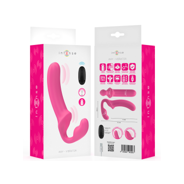 Intense - Amy Double Vibrateur 20 Cm Rose Télécommande | Vybes.it