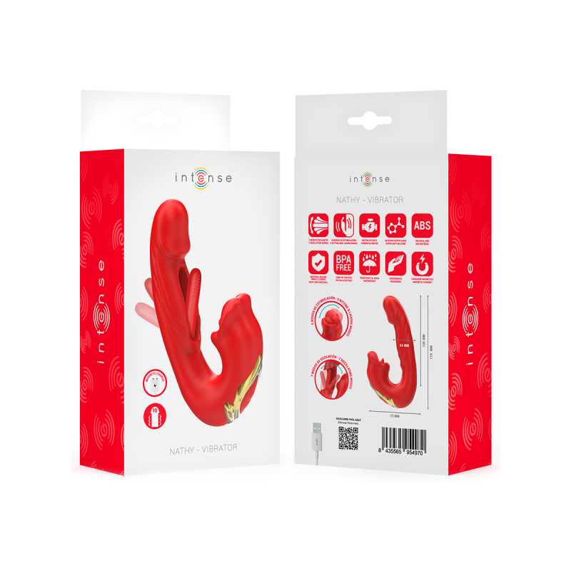 Intense - Nathy Vibrador Doble Con Boca Estimuladora Multifunción
