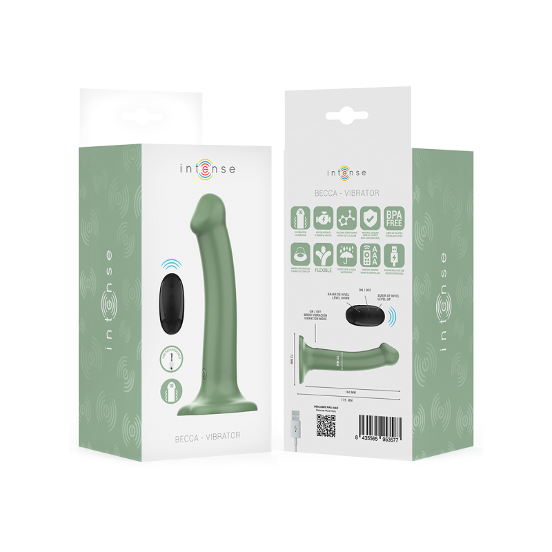 Intense - Becca Vibrator Mit Saugnapf 10 Vibrationen Grüne