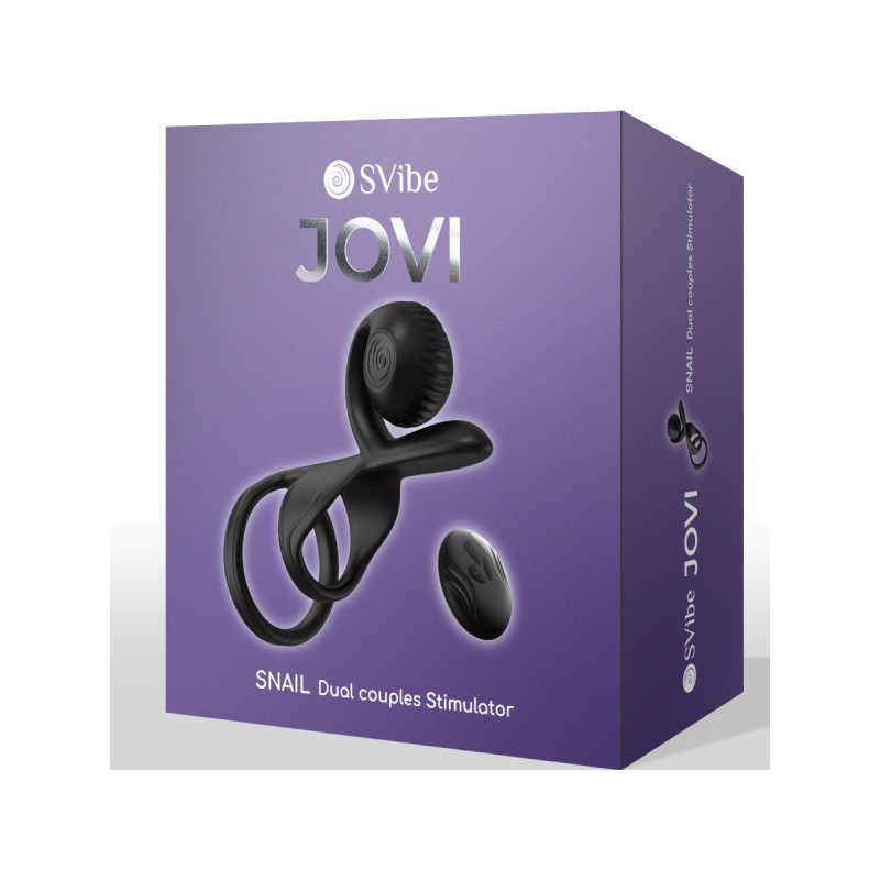 Snail Vibe - Jovi Bague Pour Couples Télécommande Noire | Vybes.it