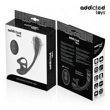 ADDICTED TOYS - PLUG ANALE CON VIBRAZIONE E OSCILLAZIONE A 360º E STIMOLATORE DEI TESTICOLI