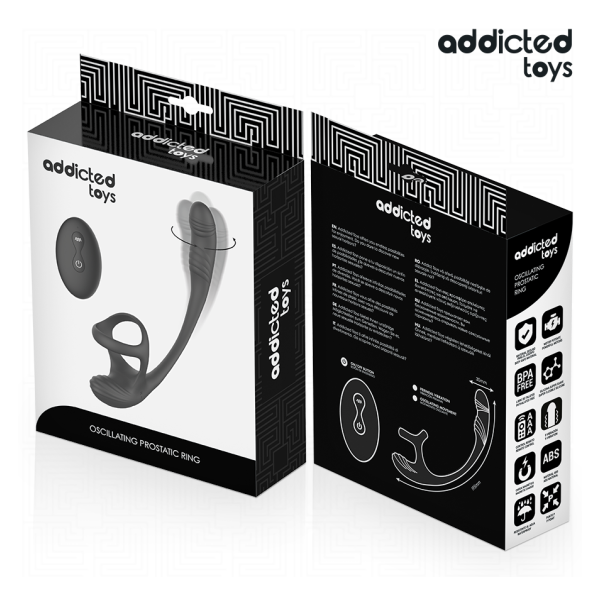 ADDICTED TOYS - PLUG ANAL AVEC VIBRATION, ONDULATION À 360° ET STIMULATEUR DE TESTICULES
