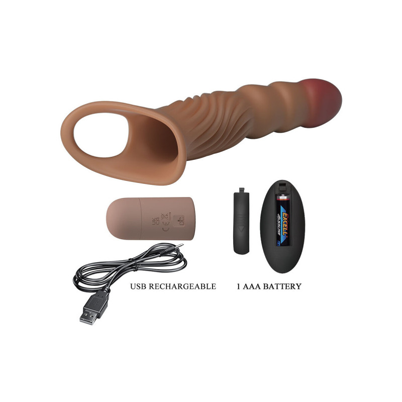 Pretty Love – Strukturierte Penishülle Mit Vibration Und