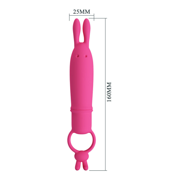 PRETTY LOVE - DELIA VIBRADOR RABBIT CON ANILLO DE SUJECIÓN