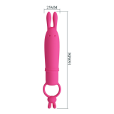 PRETTY LOVE - DELIA VIBRADOR RABBIT CON ANILLO DE SUJECIÓN