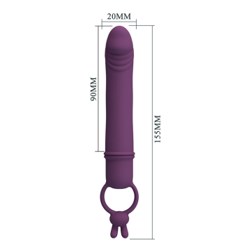 PRETTY LOVE - CORA VIBRADOR FORMA PENE CON ANILLO DE SUJECIÓN