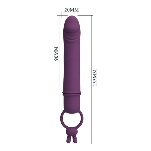 PRETTY LOVE - CORA VIBRADOR FORMA PENE CON ANILLO DE SUJECIÓN
