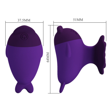PRETTY LOVE - DOLPHIN MINI VIBRADOR CON SUJECIÓN