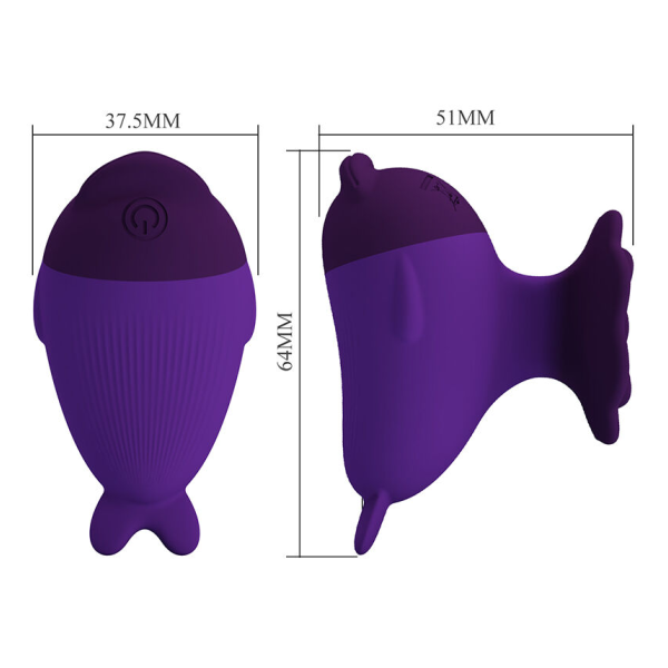 PRETTY LOVE - DOLPHIN MINI VIBRADOR CON SUJECIÓN