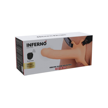 Hidden Desire - Inferno Manchon Pénis Vibrant Avec Strap - On 18 Cm