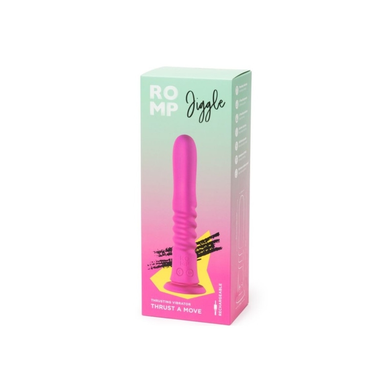 Romp - Jiggle Vibratore Su E Giù Con Ventosa Rosa | Vybes.it