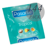 PASANTE - TROPICAL MANGO PINEAPPLE AND COCONUT FLAVOURED CONDOMS 53 MM 144 UNITS